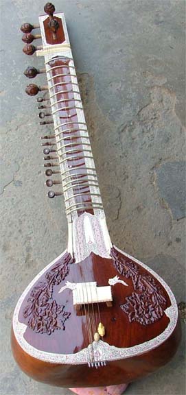 Sitar Full Decorated - Old